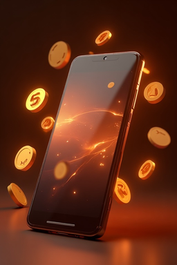 Smartphone with Vegas Hero app